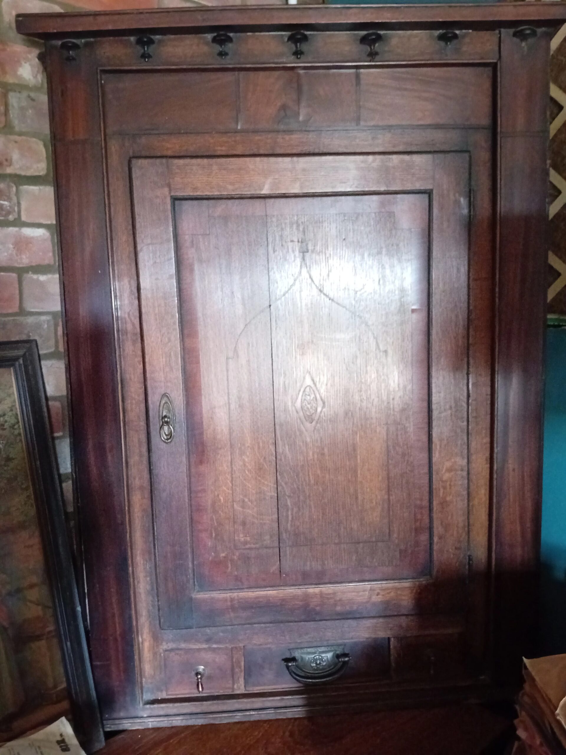 Generous Georgian Inlaid Corner Cupboard - Image 6